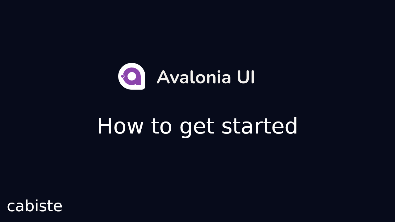 Avalonia Ui for beginners icon.